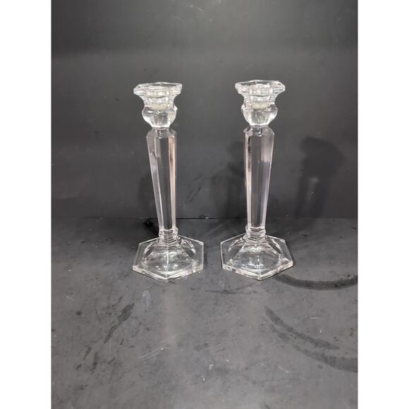 Mikasa Crystal Candlestick Holders, Cambridge Vintage, German, Set‎ of 2 - Picture 2 of 9